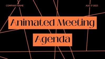 Agenda de Reunião Geométrica em Slides