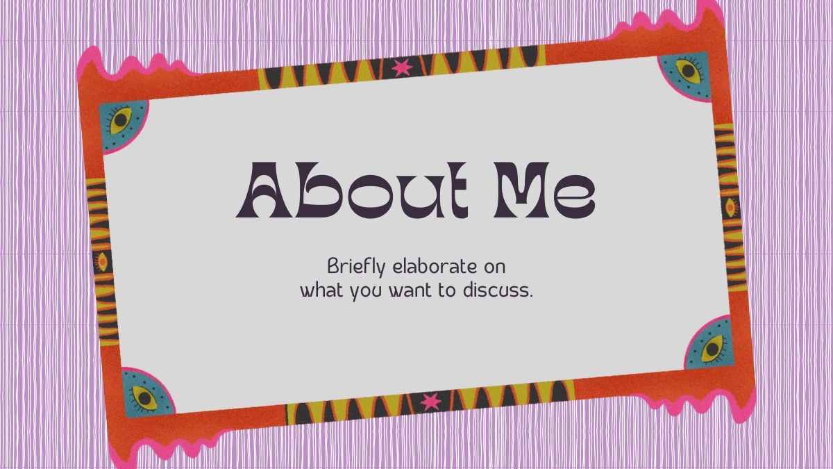 All About Me Estetik untuk Portofolio Seniman dalam Slide - slide 12