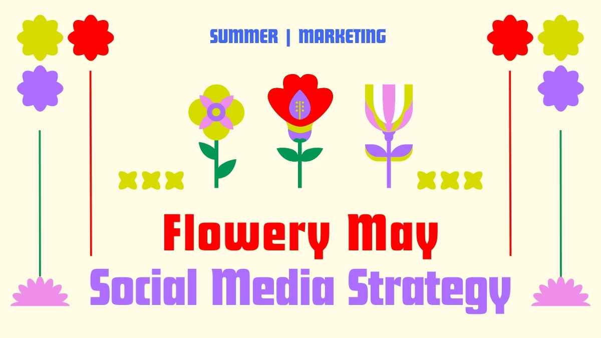 Slides de Marketing para Redes Sociais Florais - deslizar 1