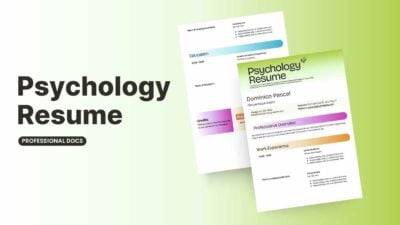 Colorful Psychology Resume