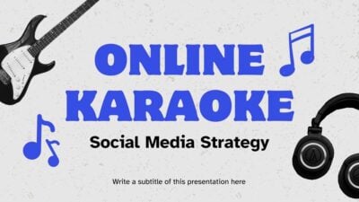 Estratégia de redes sociais para karaokê online fofa e ousada em Slides