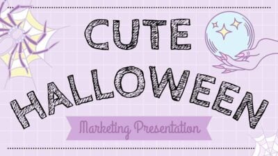 かわいいハロウィンのマーケティングスライド