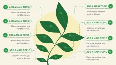 Diagram Proses Pertumbuhan Daun yang Imut dalam Slide