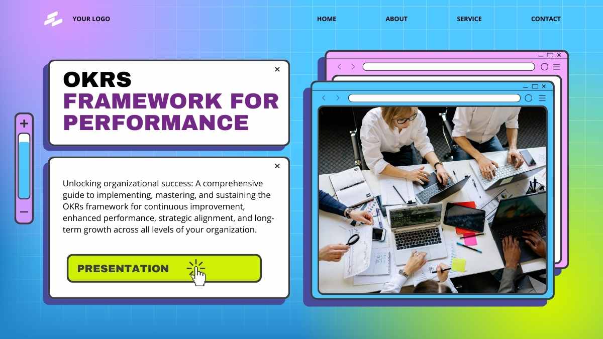 Framework Moderno de OKRs para Performance em Slides - deslizar 1