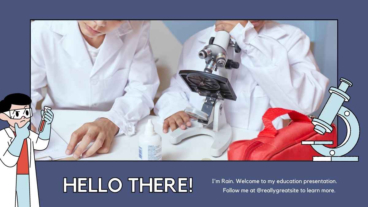 Dark Blue and Neon Illustrative Science Subject for Middle School Chemistry Education Slides - slide 7