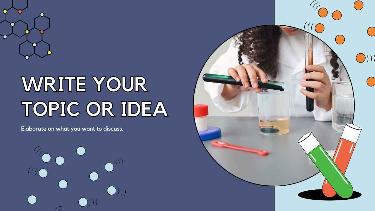 Dark Blue and Neon Illustrative Science Subject for Middle School Chemistry Education Slides - slide 8