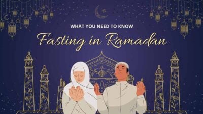 Puasa Ramadan yang Ilustratif dalam Slide