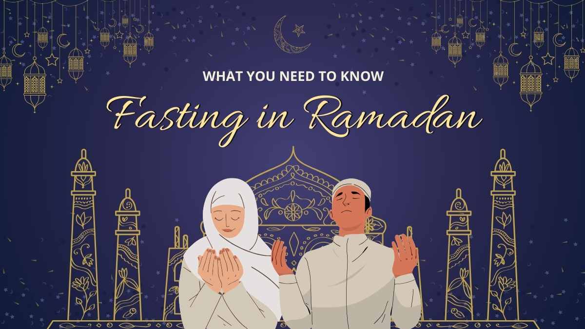 Puasa Ramadan yang Ilustratif dalam Slide - slide 1