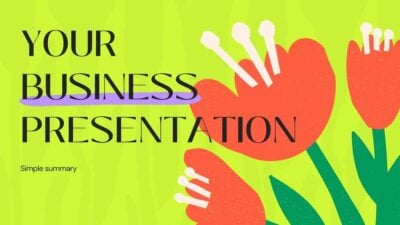 Pitch deck estetik warna-warni dalam Slide