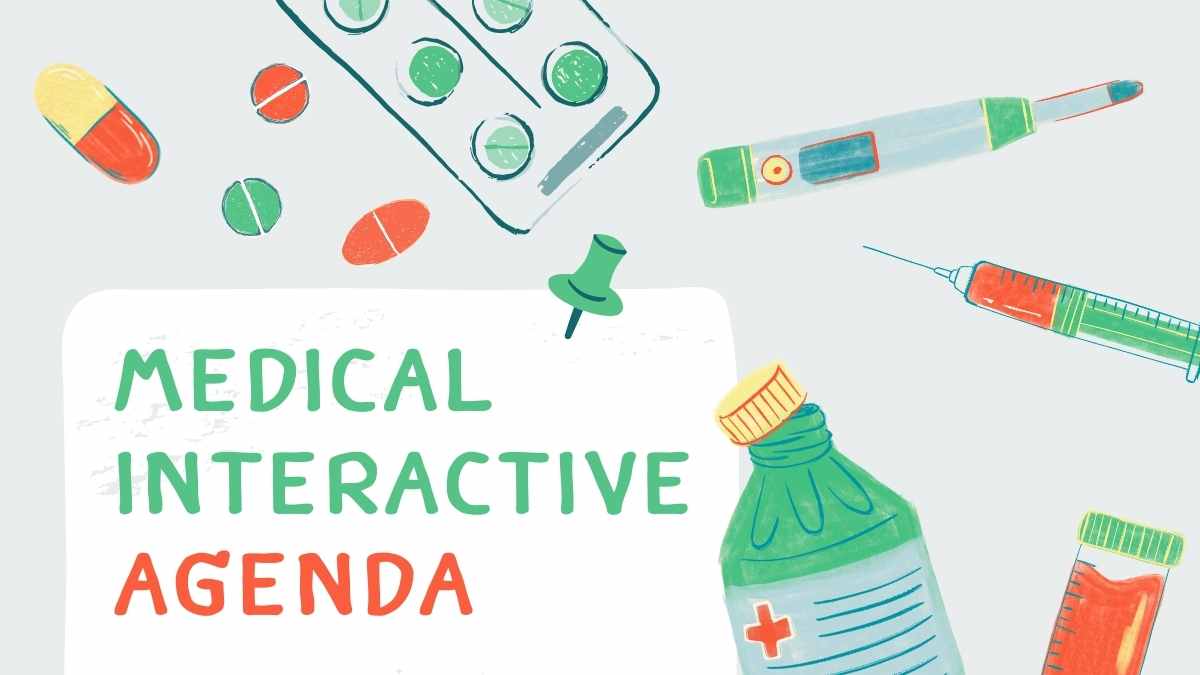Agenda Médica Interativa Ilustrada em Slides - deslizar 1