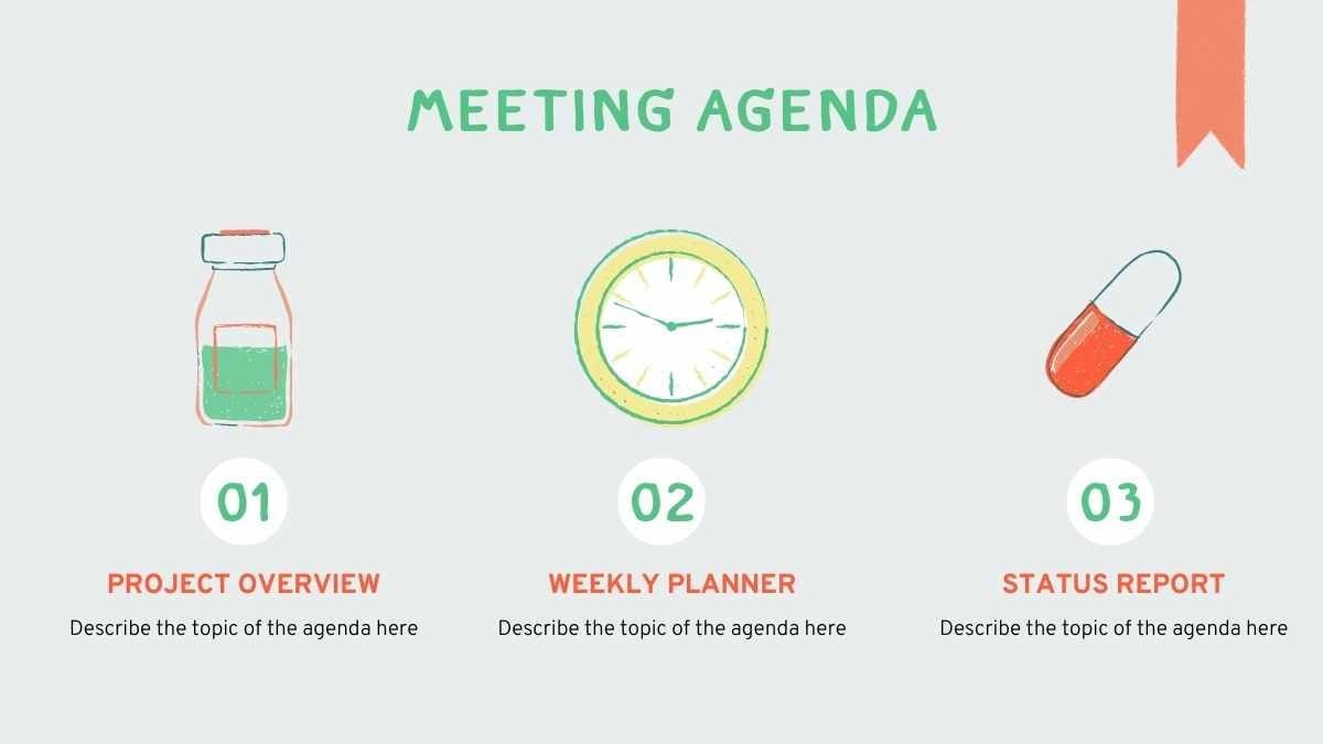 Agenda Médica Interativa Ilustrada em Slides - deslizar 3