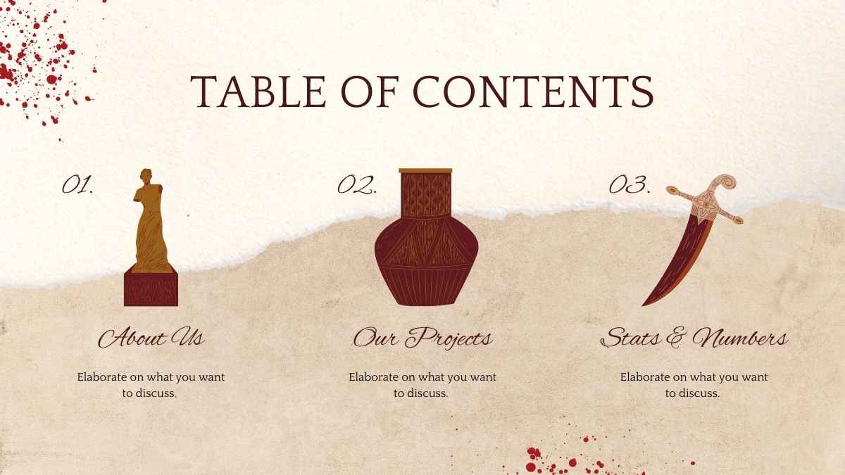 Império Romano em Slides com Estilo Scrapbook Marrom - deslizar 3