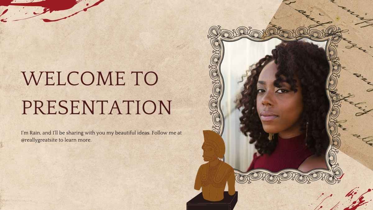 Império Romano em Slides com Estilo Scrapbook Marrom - deslizar 5
