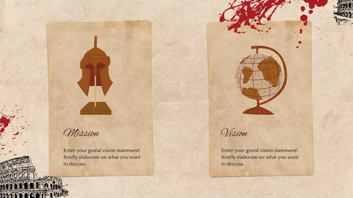 Império Romano em Slides com Estilo Scrapbook Marrom - deslizar 6