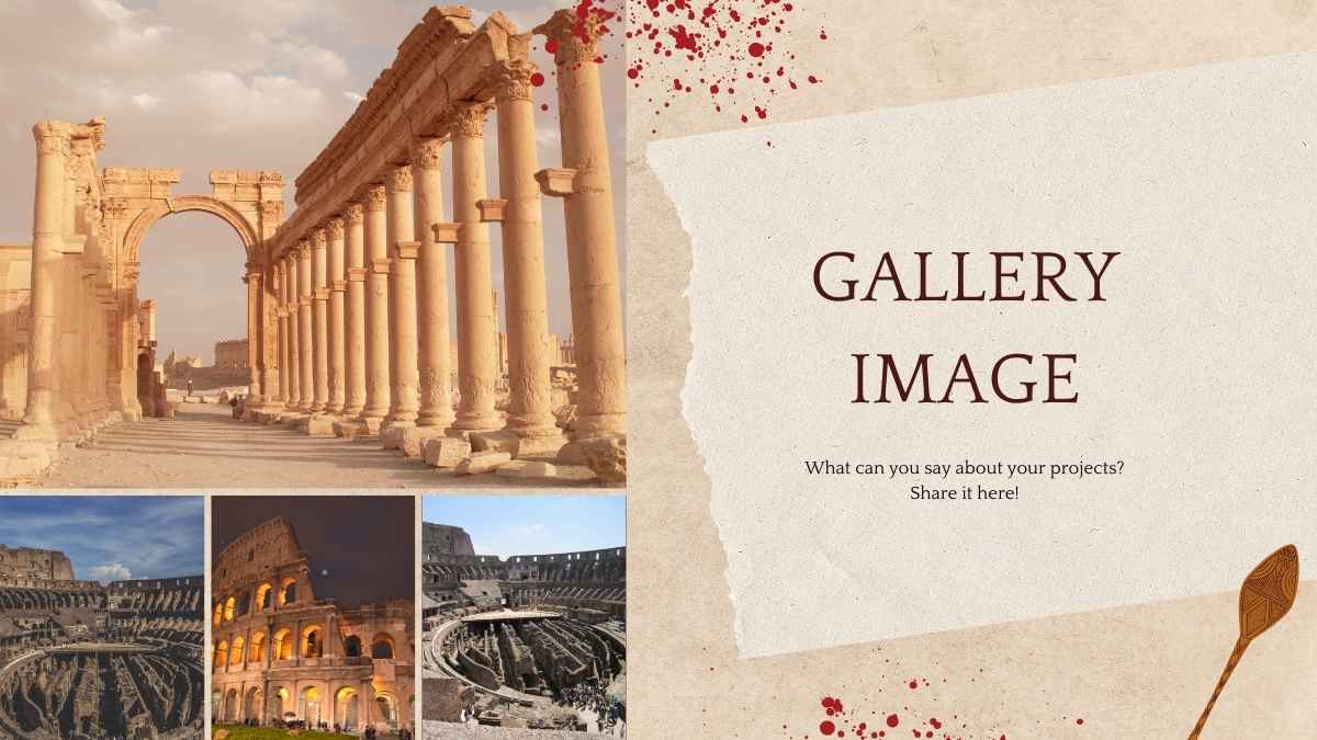 Império Romano em Slides com Estilo Scrapbook Marrom - deslizar 8