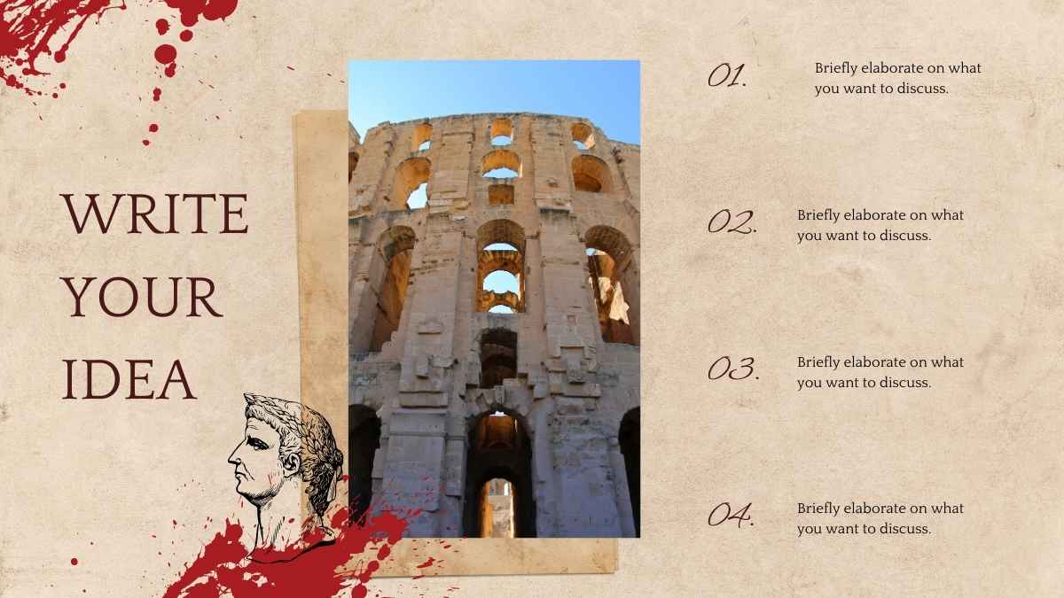 Império Romano em Slides com Estilo Scrapbook Marrom - deslizar 9