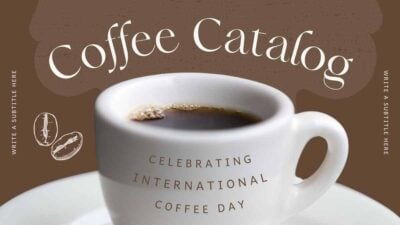 Catálogo de Café Ilustrado Minimalista em Slides