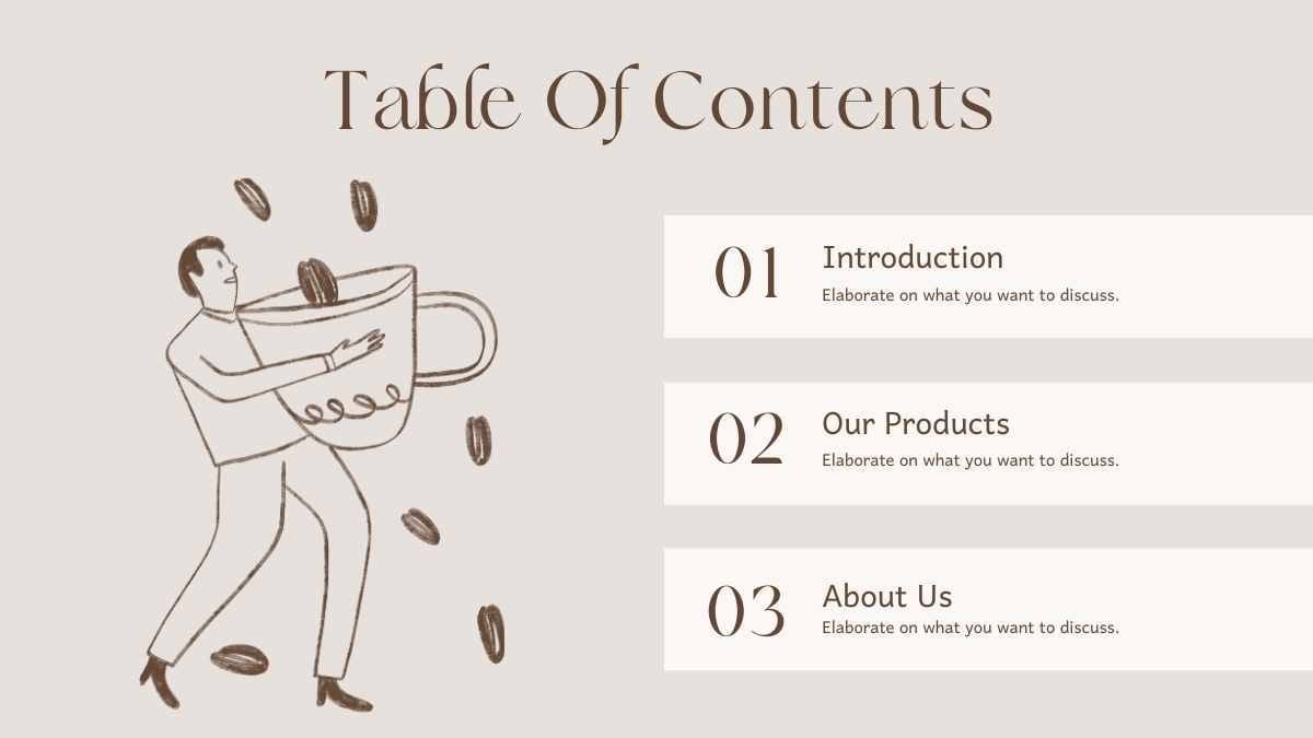 Catálogo de Café Ilustrado Minimalista em Slides - deslizar 3