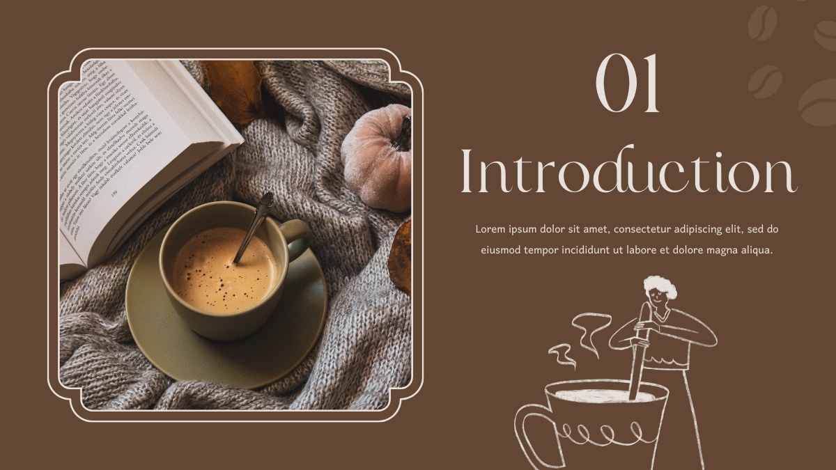 Catálogo de Café Ilustrado Minimalista em Slides - deslizar 4