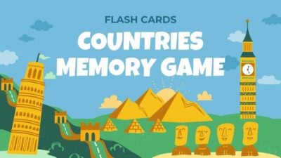 Flashcards Ilustrados de Países: Jogo da Memória em Slides