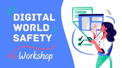 Workshop Keamanan Dunia Digital Ilustratif dalam Slide