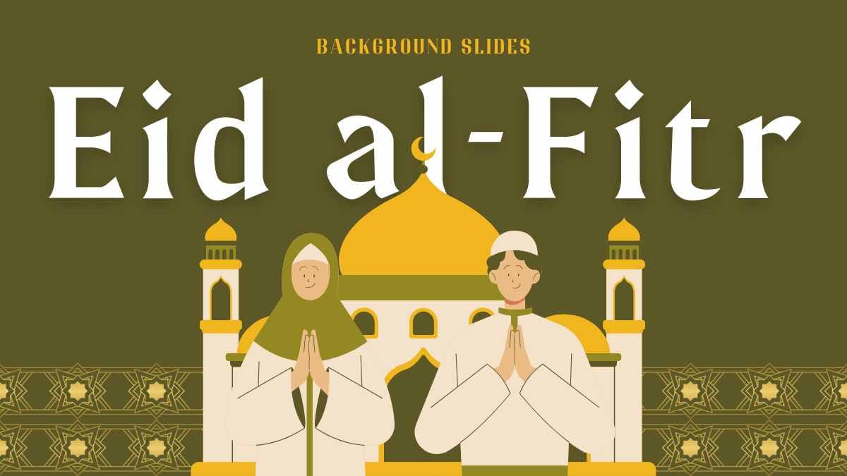 Latar Idul Fitri Ilustratif dalam Slide - slide 1