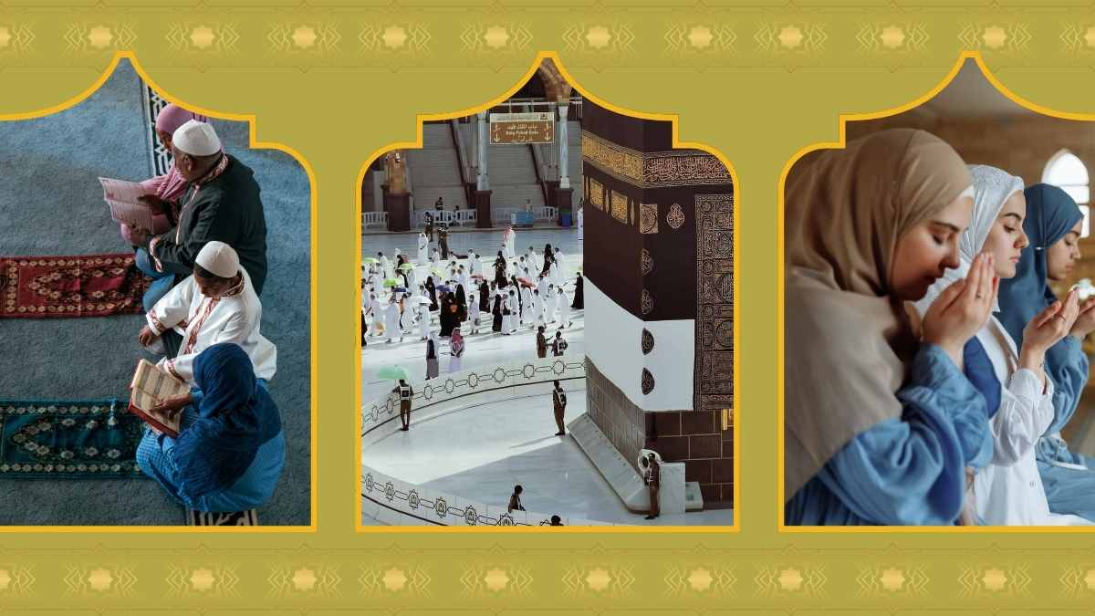 Latar Idul Fitri Ilustratif dalam Slide - slide 12