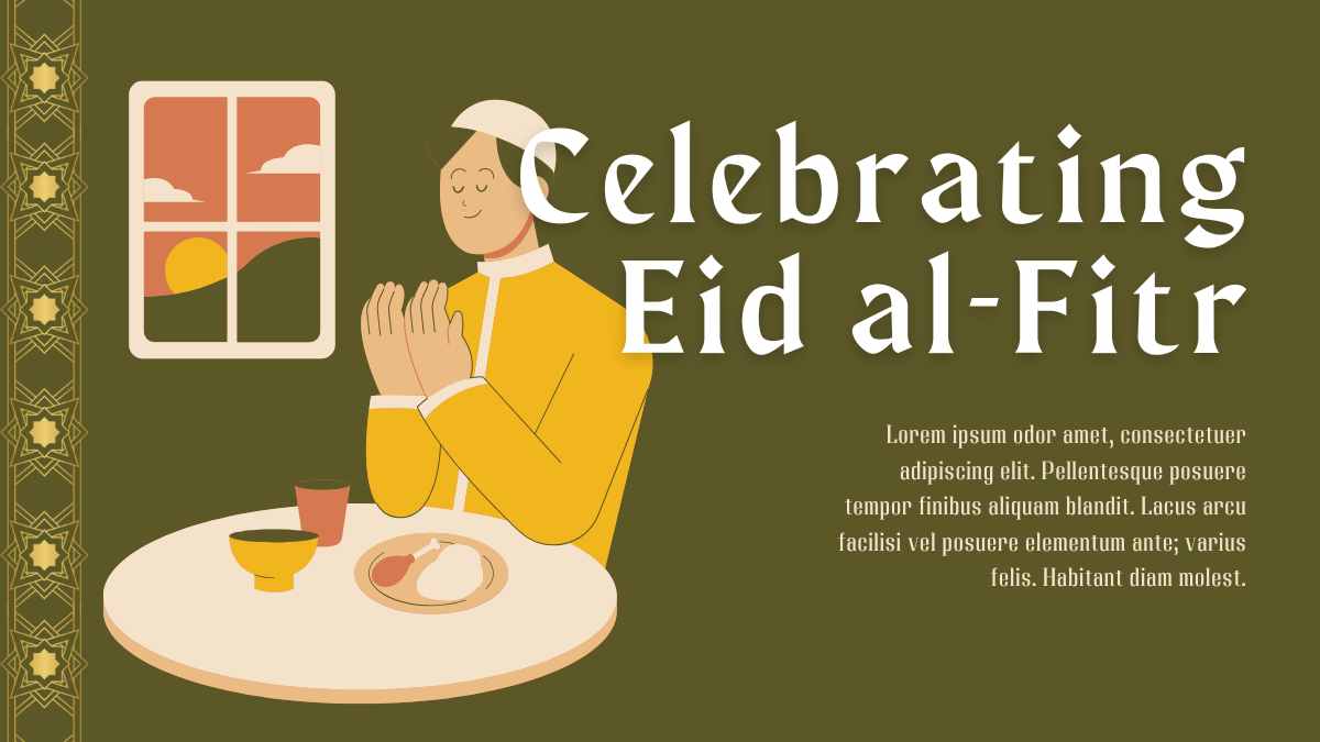 Latar Idul Fitri Ilustratif dalam Slide - slide 9