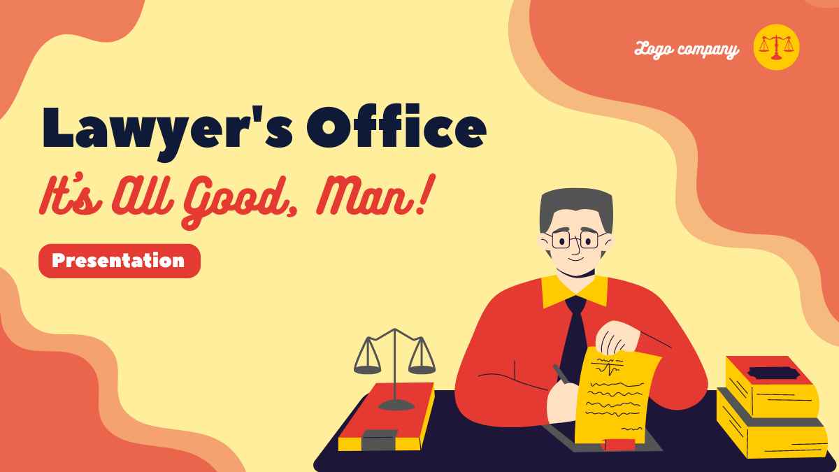 イラスト入り弁護士事務所スライド：It’s All Good, Man! - slide 1