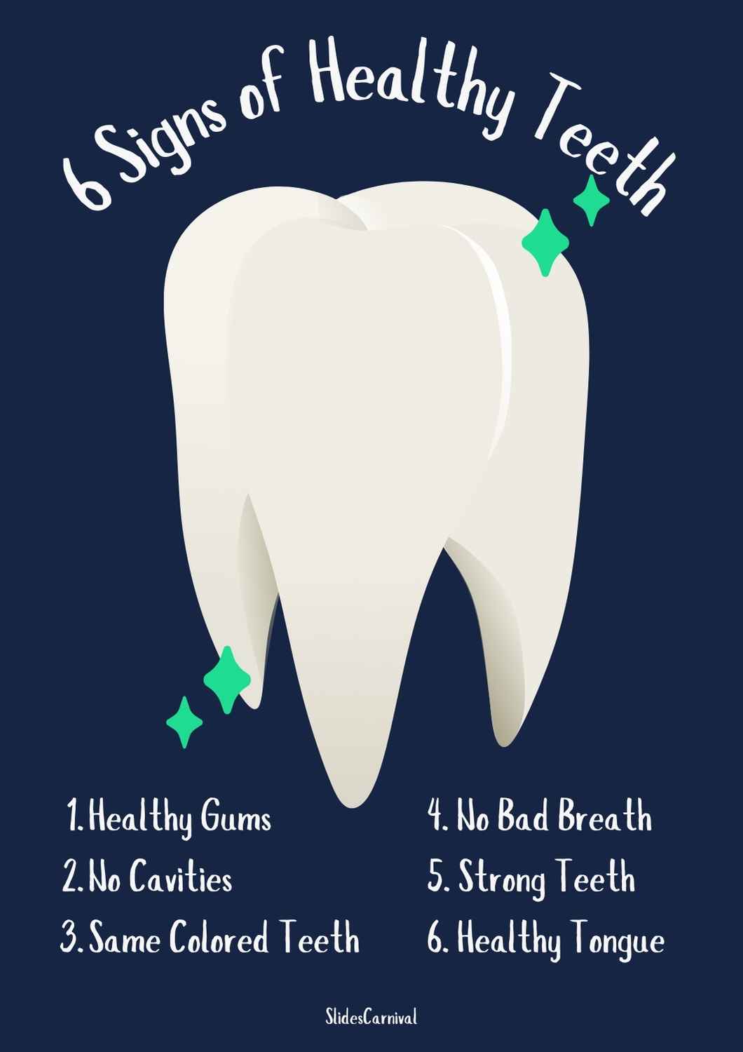 Poster Tanda-Tanda Gigi Sehat yang Ilustratif - slide 2