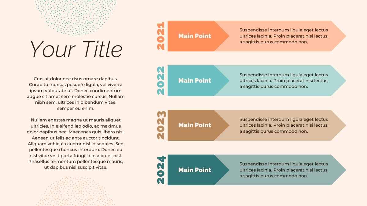 Infografis Timeline Panah Minimalis dalam Slide - slide 11