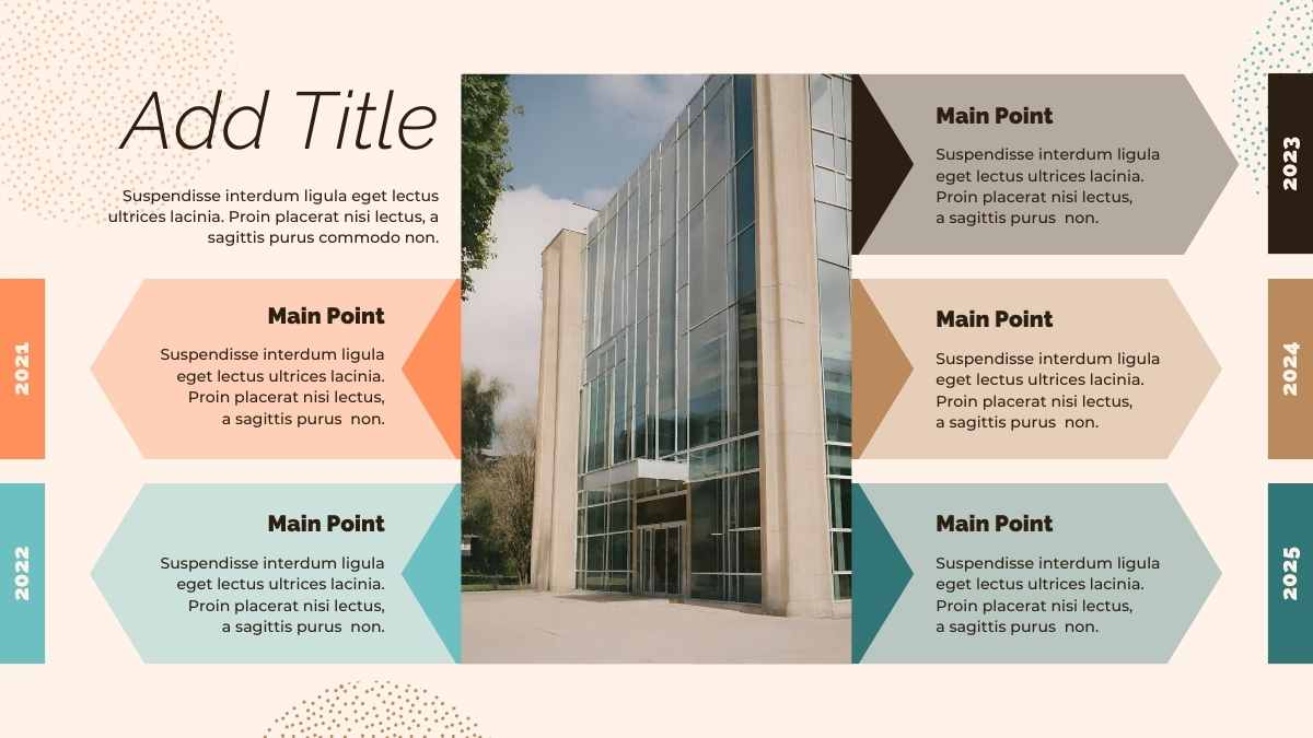 Infografis Timeline Panah Minimalis dalam Slide - slide 14