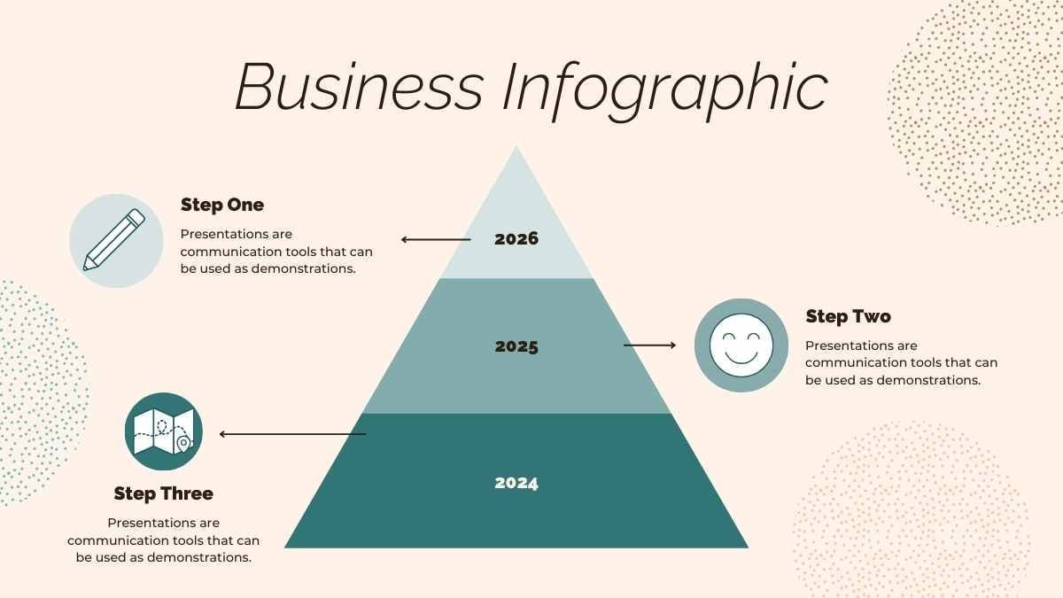 Infografis Timeline Panah Minimalis dalam Slide - slide 6