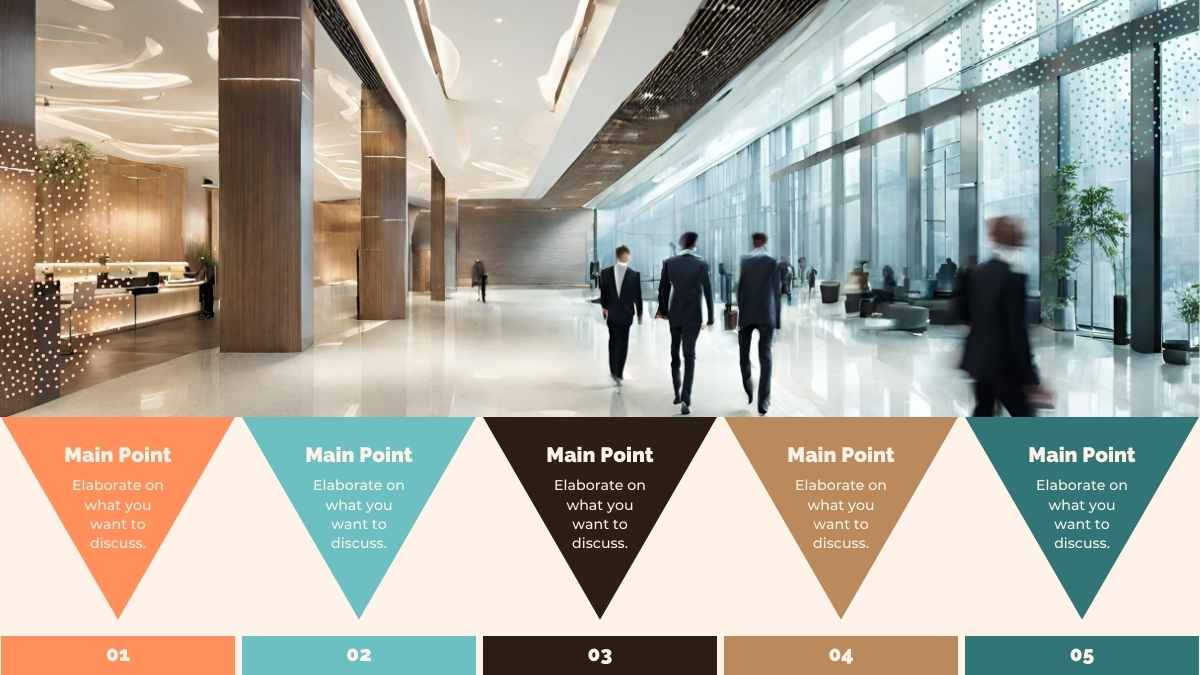 Infografis Timeline Panah Minimalis dalam Slide - slide 8