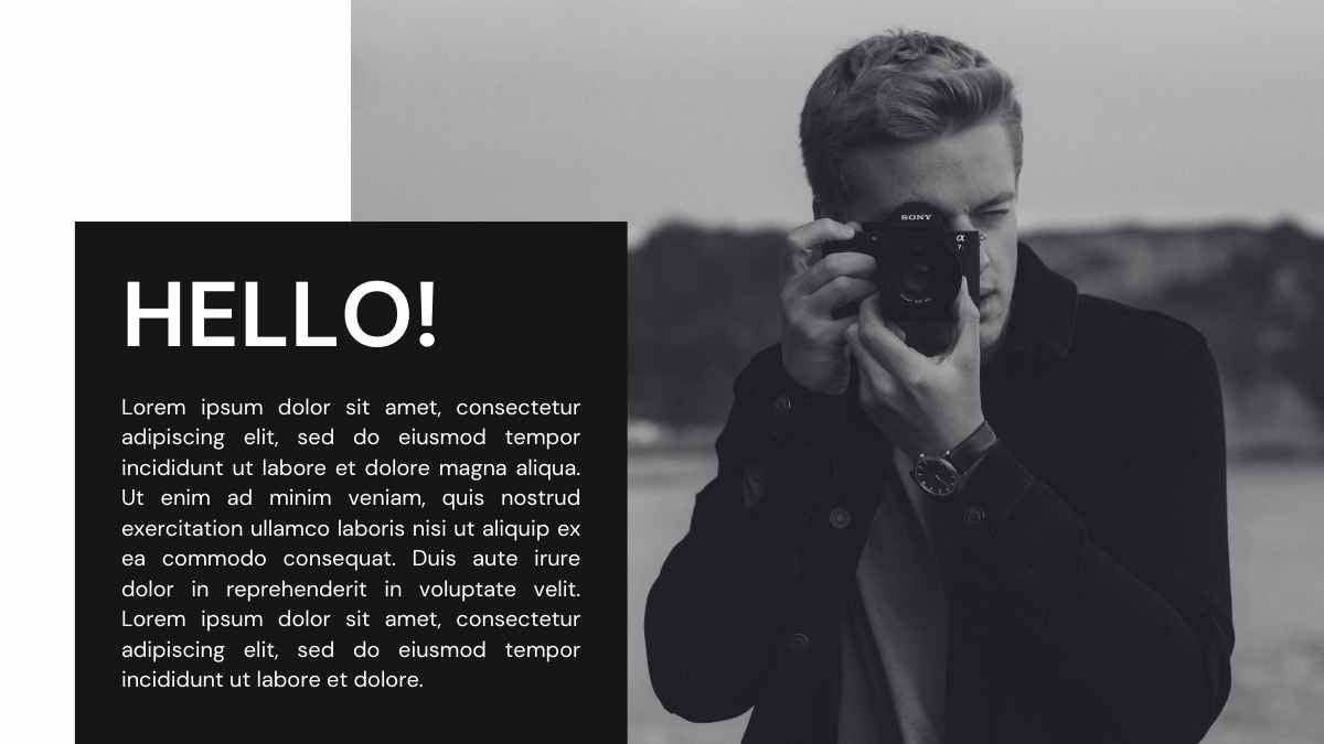Portfólio Minimalista de Fotojornalismo em Slides - deslizar 3