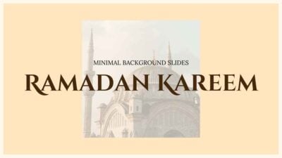 Latar Ramadan Kareem Minimalis dalam Slide