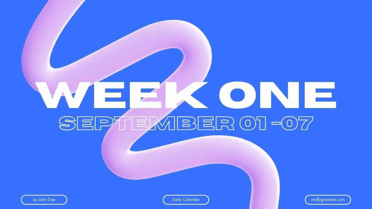 Modern 3D September 2026 Daily Calendar Slides - slide 5
