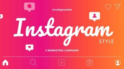 Campanha de Marketing Moderna em Slides