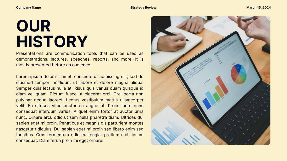 Yellow Monthly Strategy Review Slides - slide 15
