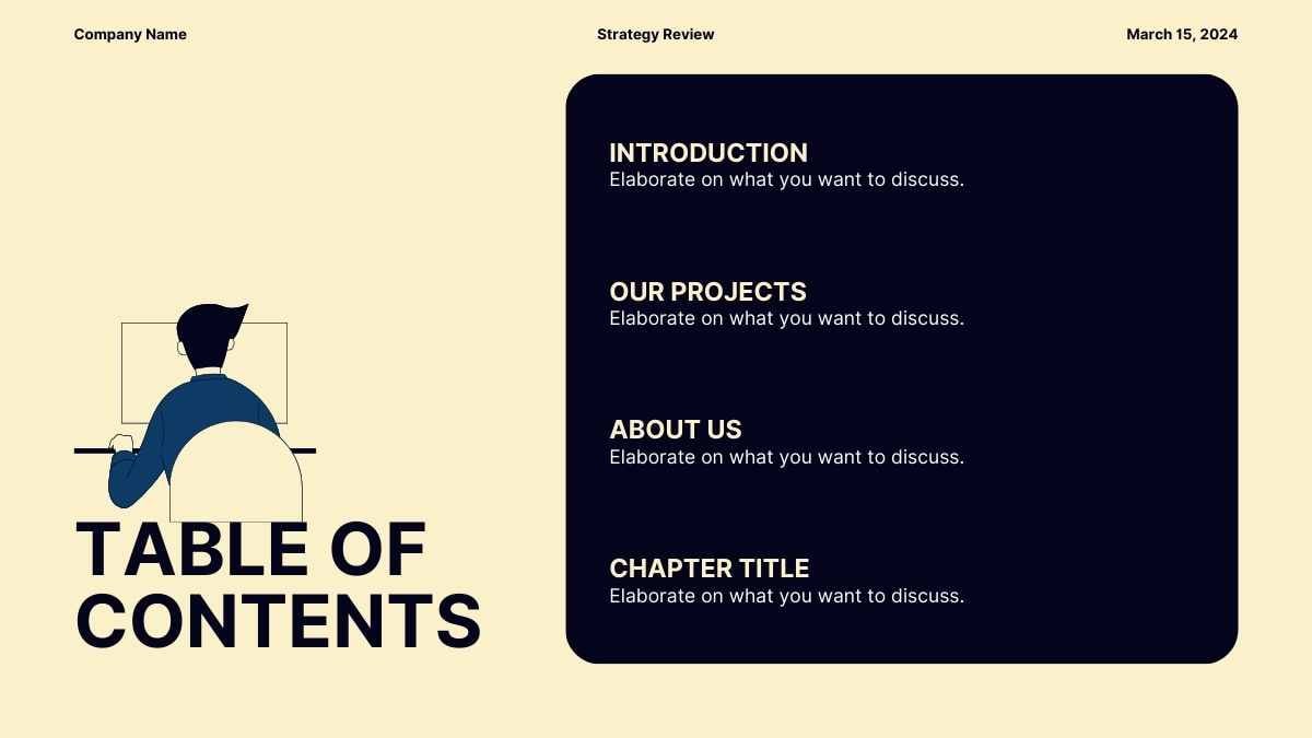 Yellow Monthly Strategy Review Slides - slide 3