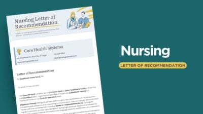Nursing Letter Of Recommendation