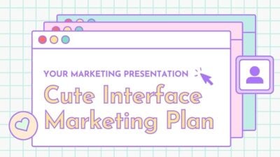 Pastel Cute Interface Marketing Plan Slides