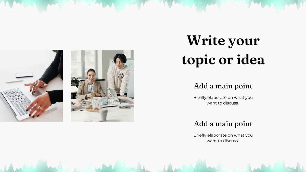 Plano de Marketing com Ondas Sonoras Simples e Elegante em Slides - deslizar 10