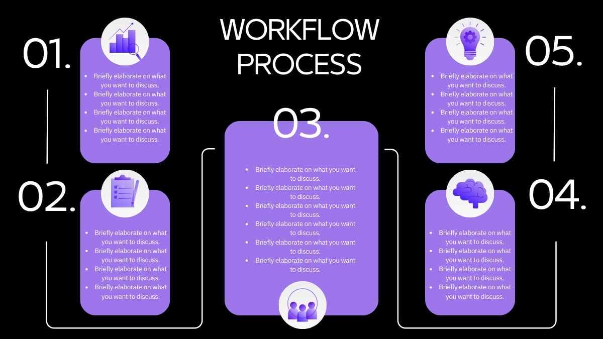 Infografis Proses Workflow Modern Sederhana dalam Slide - slide 2