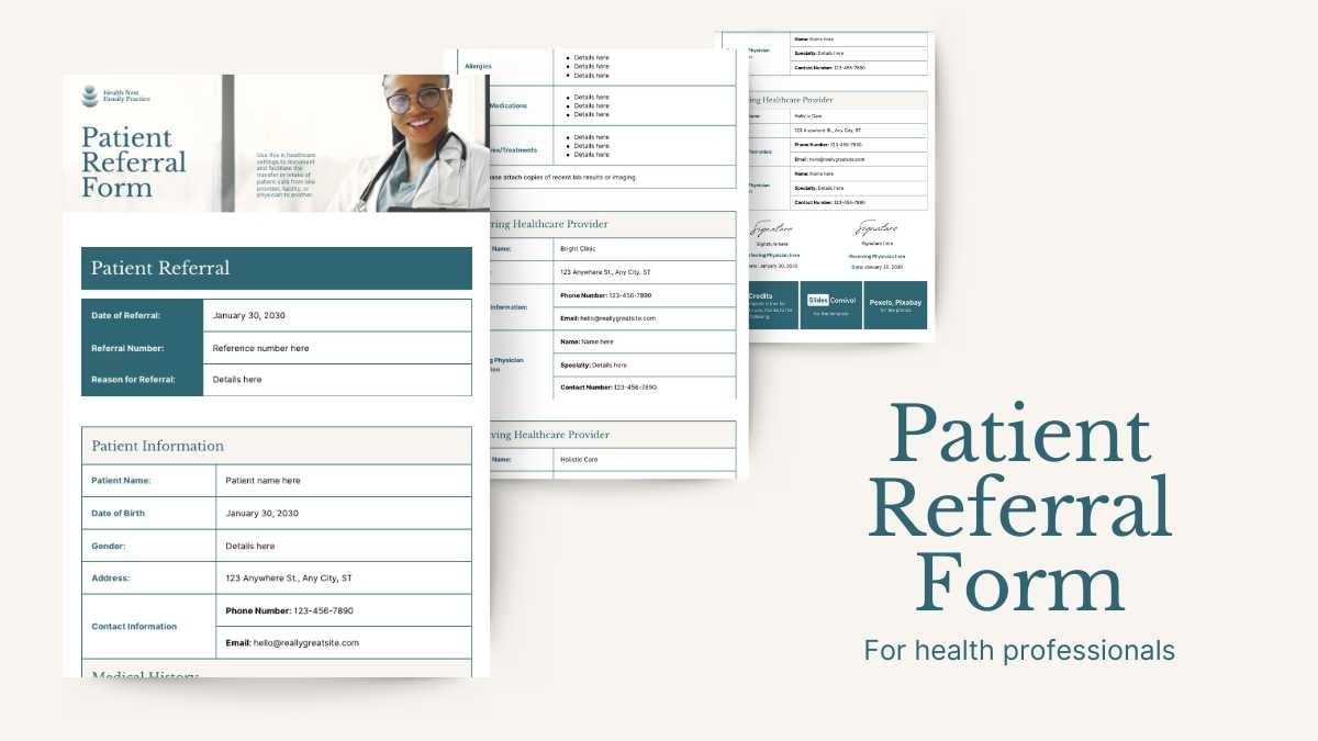 Simple Patient Referral Form - slide 1