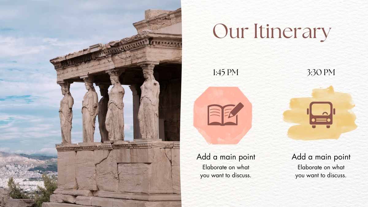 감성적인 역사 체험학습 슬라이드 템플릿 - 슬라이드 8