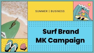 Marketing de Marca de Surf Retrô em Slides