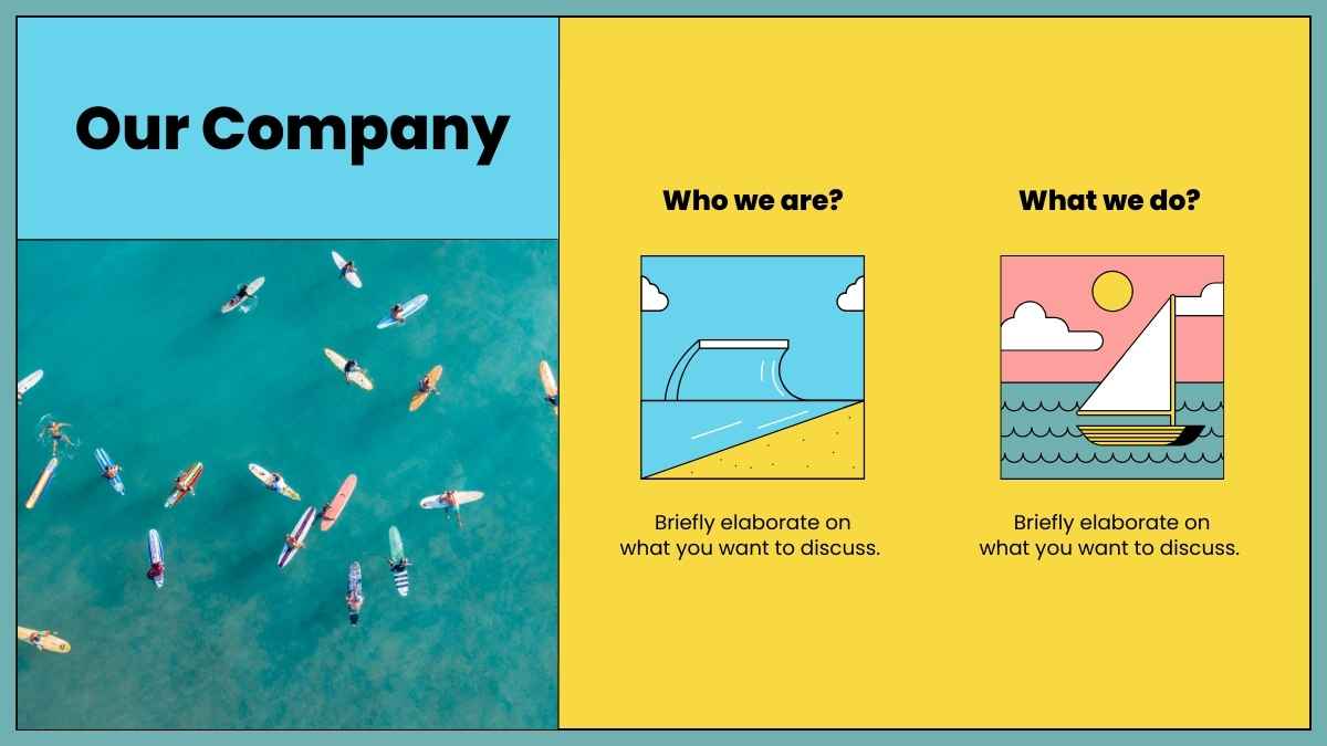 Marketing de Marca de Surf Retrô em Slides - deslizar 6