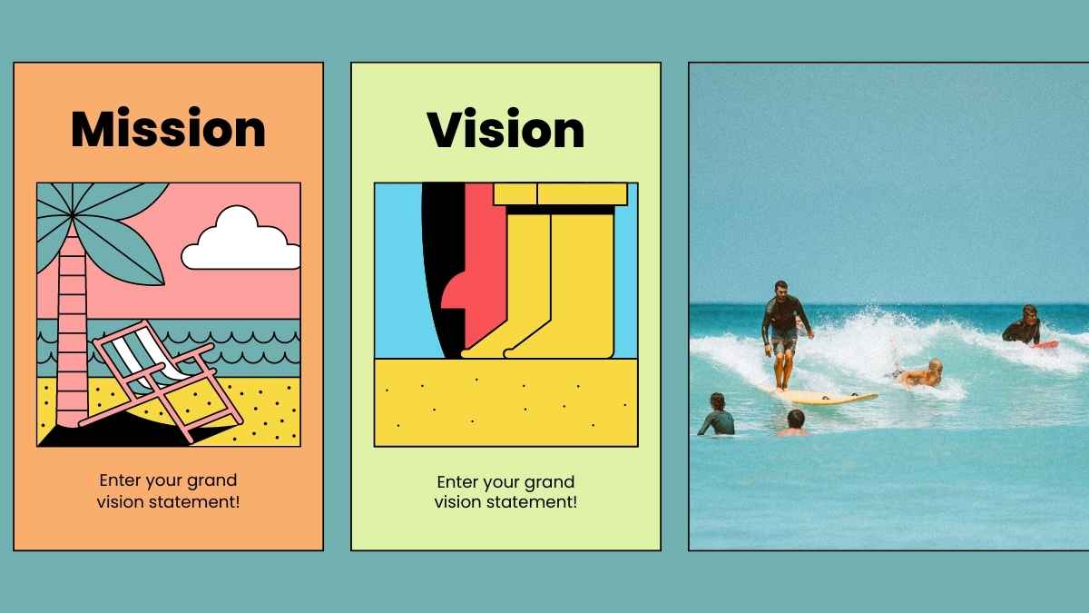 Marketing de Marca de Surf Retrô em Slides - deslizar 7